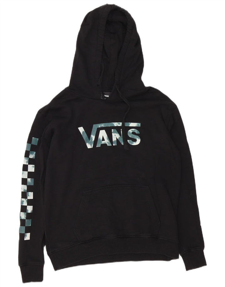 Мужской джемпер с капюшоном Vans, черный, хлопковый, среднего размера