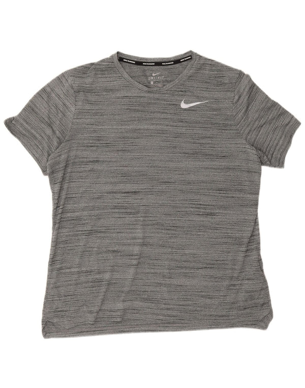 Мужская футболка Nike Dri Fit Top XL, серый полиэстер с крапинками