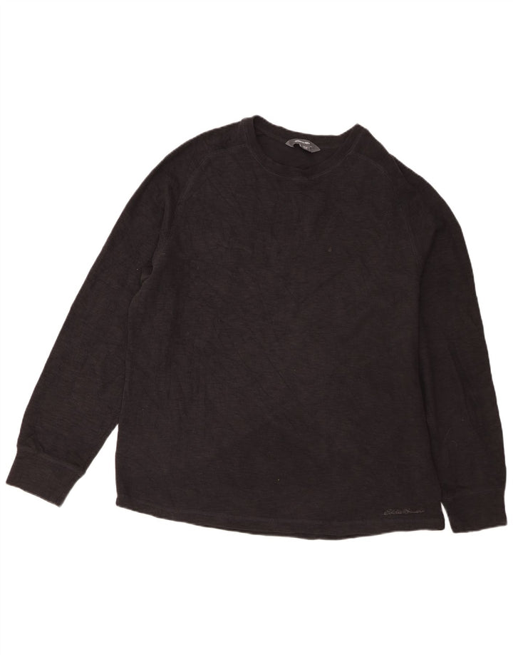 Мужской топ Eddie Bauer с длинным рукавом XL, черный хлопок