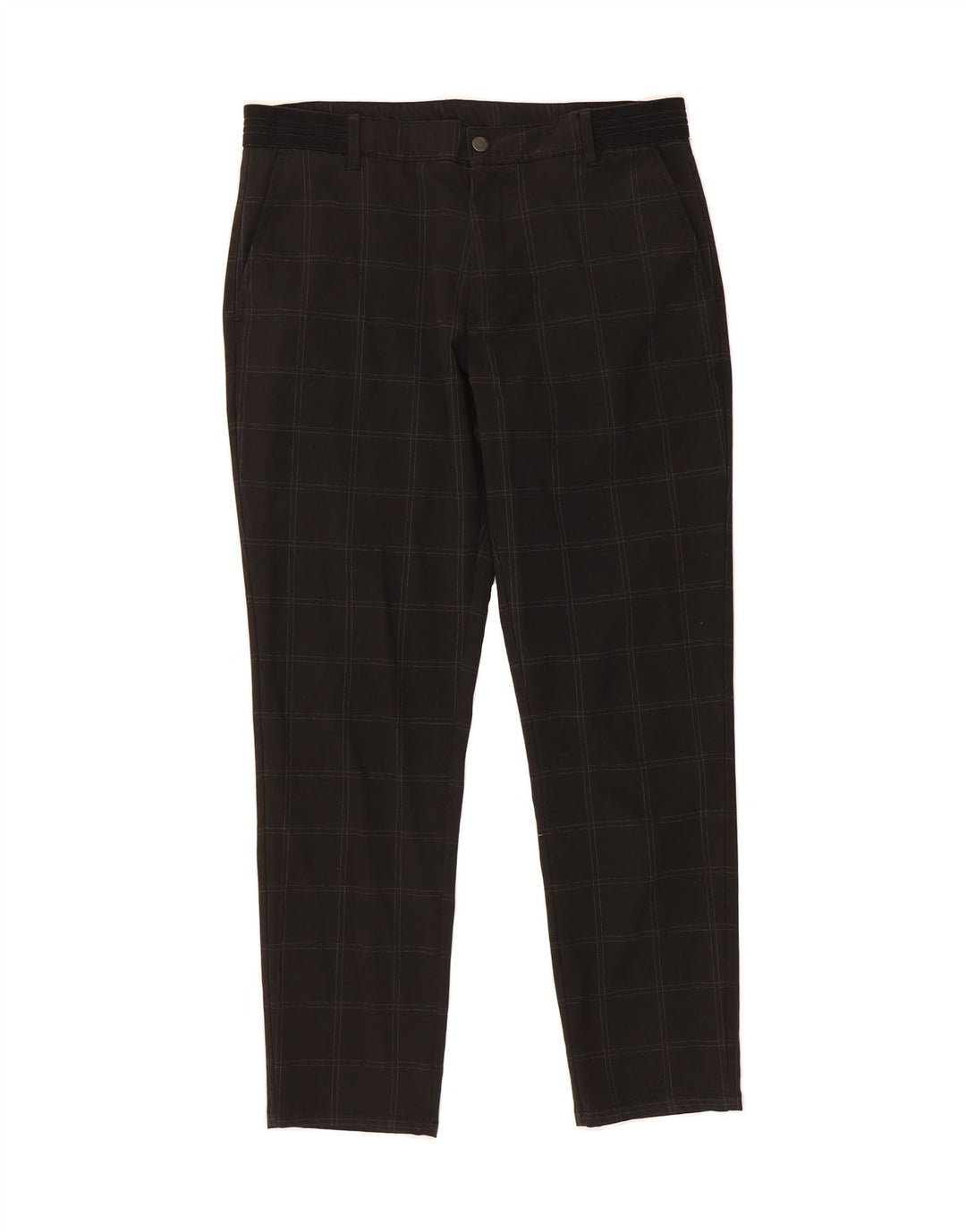 ZARA Mens Slim Chino Trousers Large W34 L29 Black Check Vintage Zara and Second-Hand Zara from Messina Hembry 