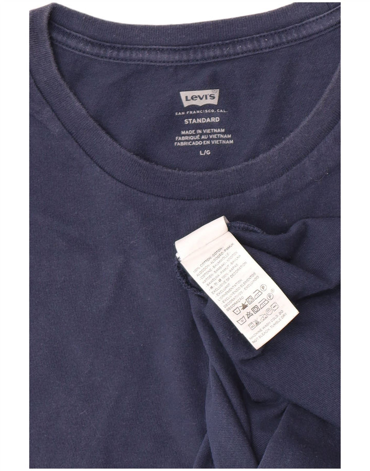Мужская футболка Levi's, большой размер, темно-синий, хлопок