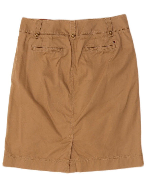 Женская прямая юбка Tommy Hilfiger US 8 Medium W32 Коричневый хлопок