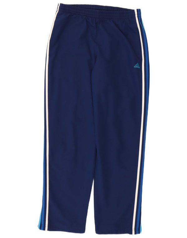 Adidas Mens Climalite Tracksuit Trousers Medium Navy Blue Polyester