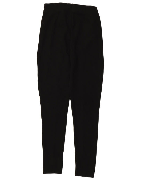 Zara Женские повседневные узкие брюки среднего размера W28 L27 Черные вискозные