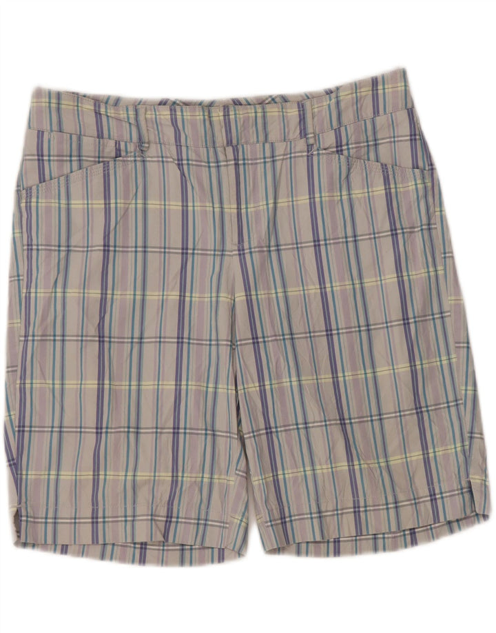 DOCKERS Женские повседневные шорты US 8 Medium W34 Серые клетчатые хлопковые шорты