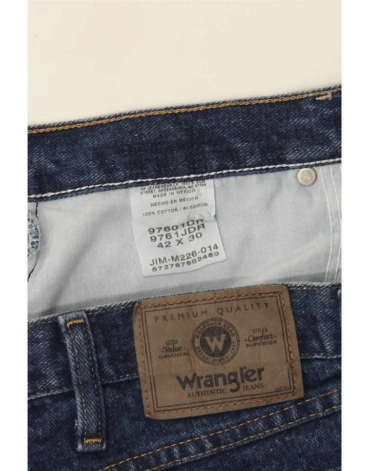 Мужские прямые джинсы Wrangler W42 L30 синие, хлопок