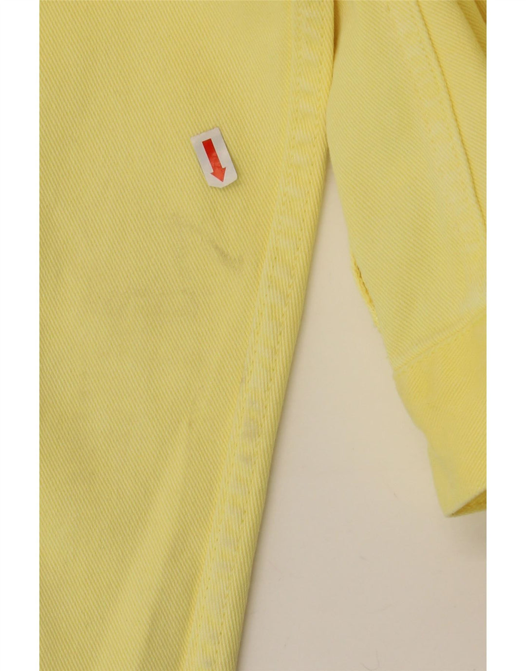 ZARA Womens Denim Jacket UK 14 Medium Yellow Cotton Vintage Zara and Second-Hand Zara from Messina Hembry 