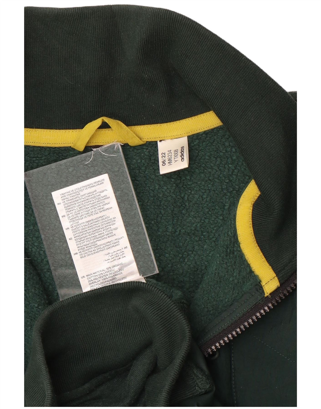 Мужской спортивный костюм Adidas, верхняя куртка, средний зеленый хлопок, хлопок