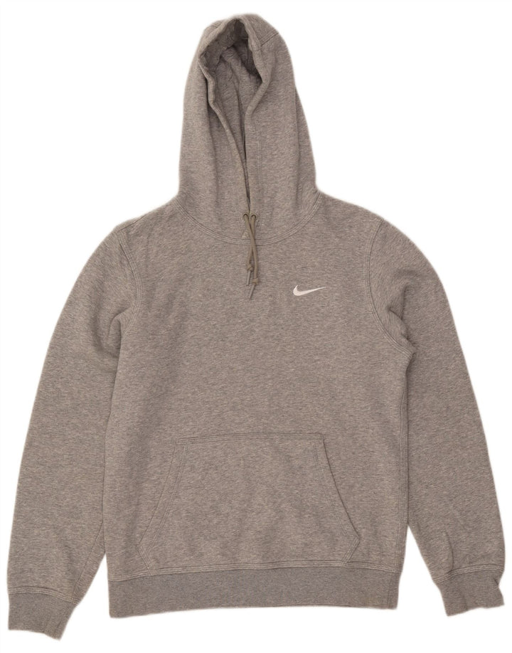 Мужской джемпер с капюшоном Nike, маленький серый, хлопковый в крапинку