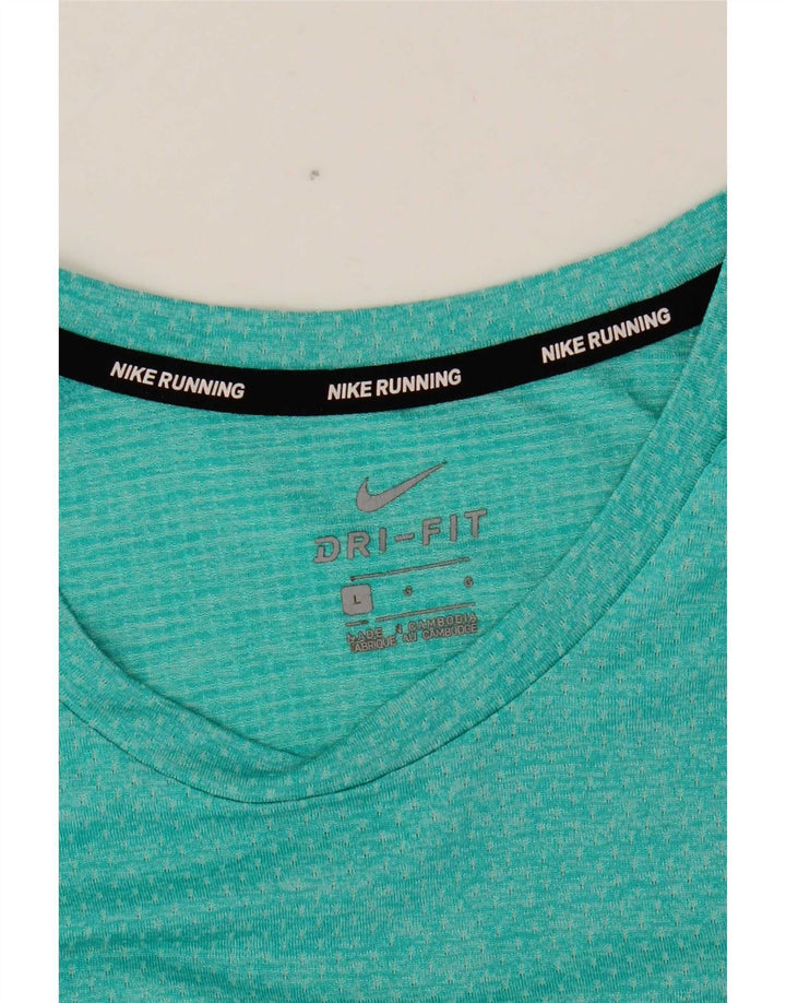 Мужская футболка Nike Dri Fit, большая, бирюзовая