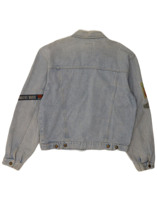 Мужская джинсовая куртка с рисунком Movi Mento UK 42 XL, синяя, хлопок