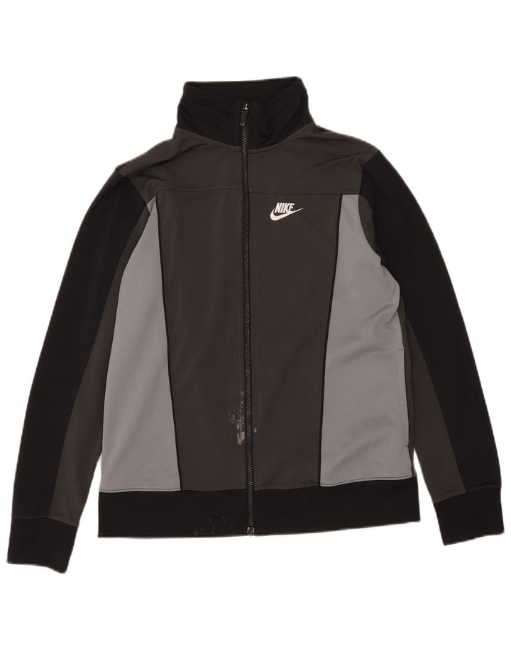 Спортивный костюм Nike для мальчиков, верхняя куртка 13–14 лет, XL, серый полиэстер с цветными блоками