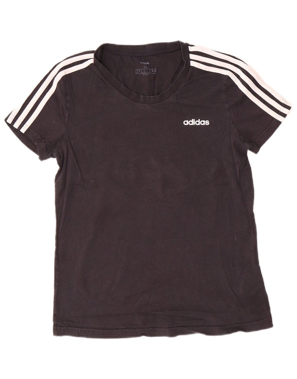 Женская футболка Adidas Top UK 12/14, средний черный хлопок