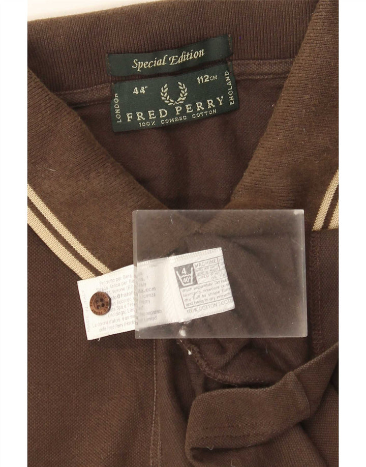 Мужская рубашка поло Fred Perry Special Edition, большой размер, коричневый хлопок