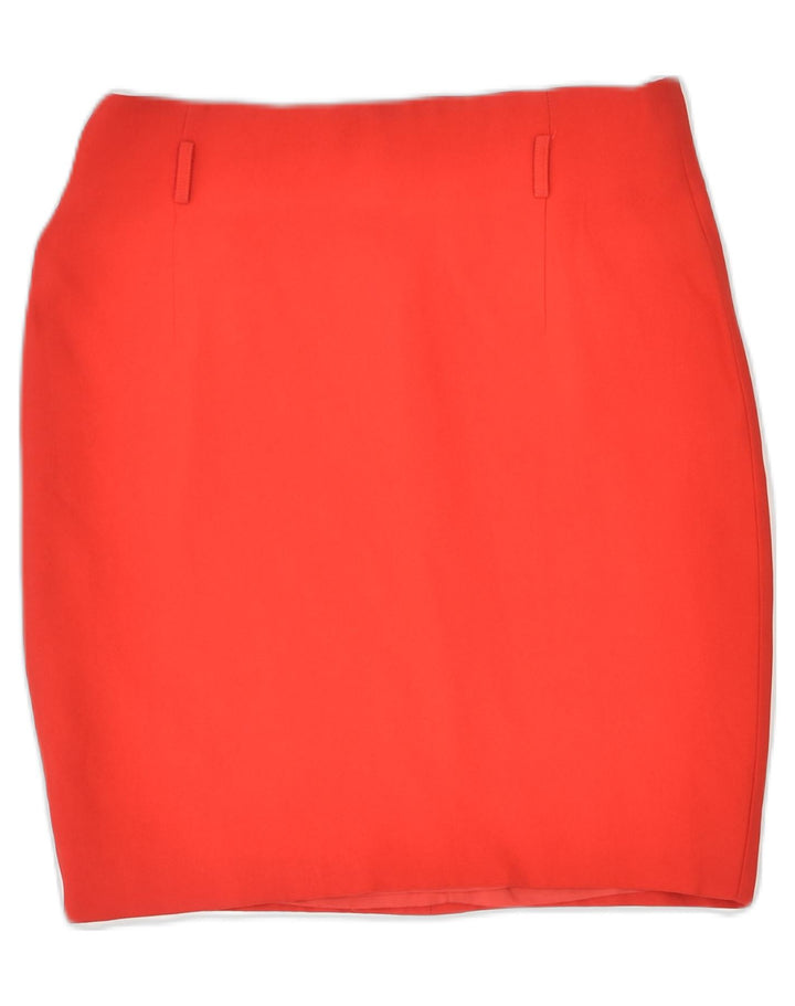 MARINA BABINI Womens Straight Skirt IT 44 Medium W28  Red Viscose | Vintage Marina Babini | Thrift | Second-Hand Marina Babini | Used Clothing | Messina Hembry 