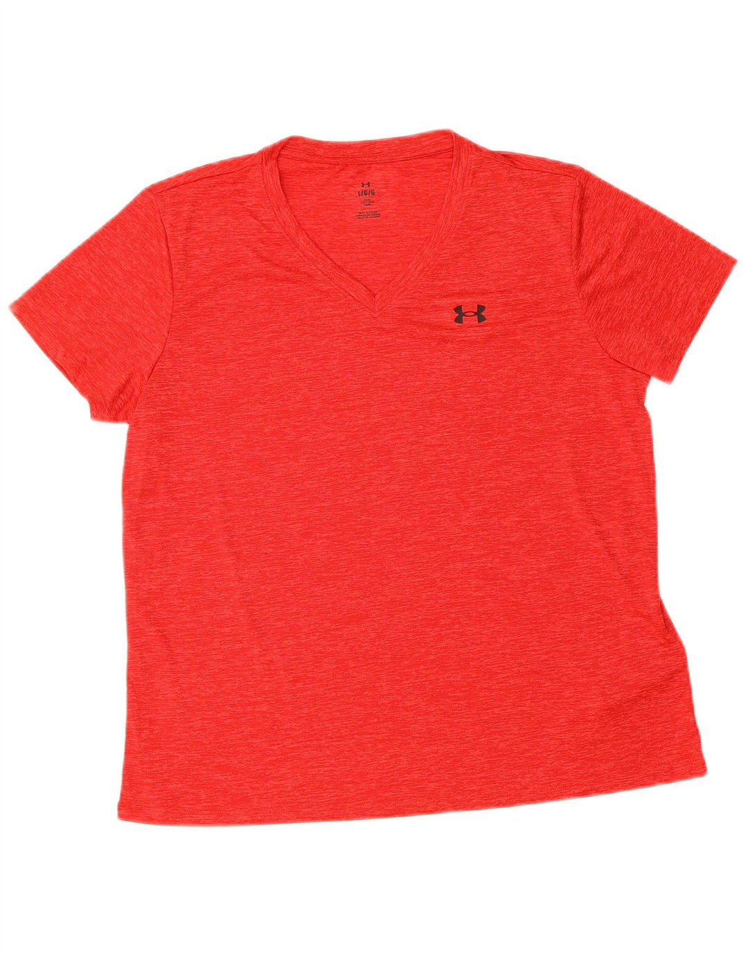 UNDER ARMOUR Mens T-Shirt Top Large Red Flecked Polyester