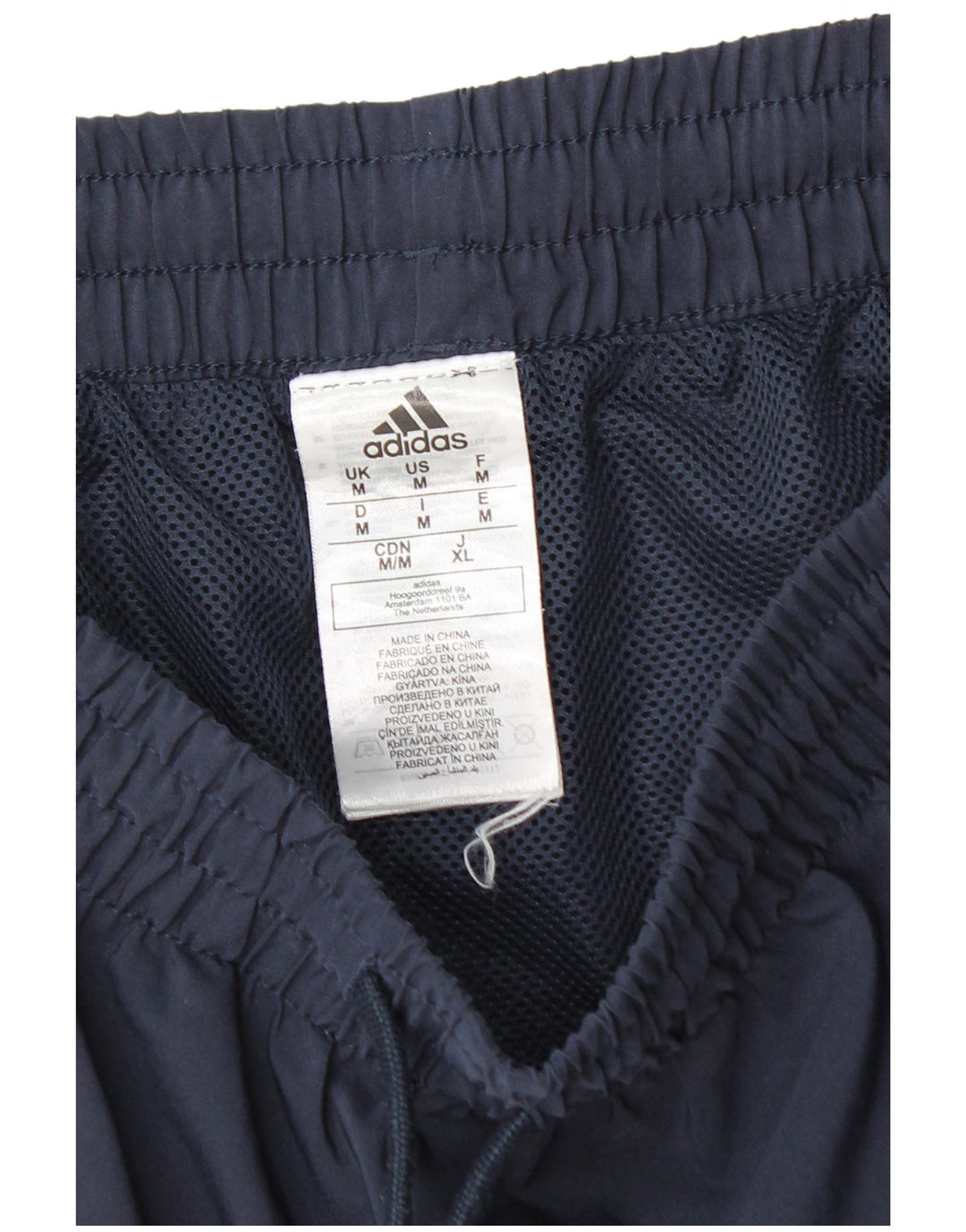 Мужские спортивные шорты Adidas среднего размера, темно-синие, полиэстер