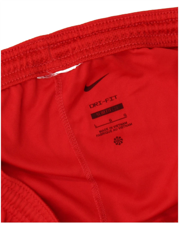 Мужские спортивные шорты NIKE Dri Fit Slim Fit, большие красные цветные блоки