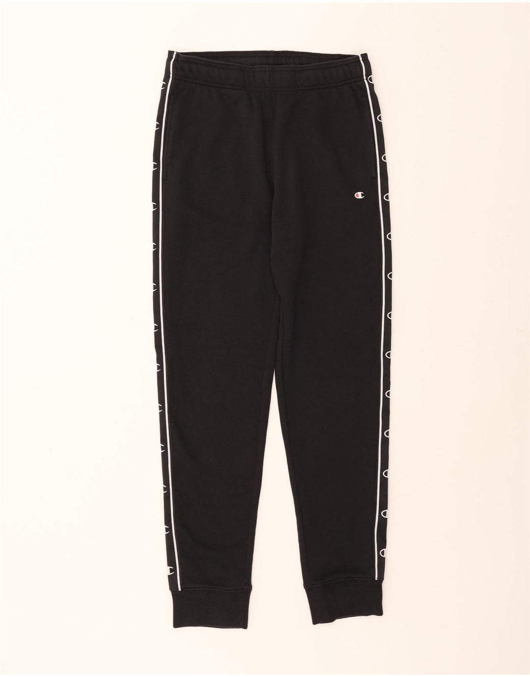 CHAMPION Mens Graphic Tracksuit Trousers Joggers Medium  Black Cotton Vintage Champion and Second-Hand Champion from Messina Hembry 