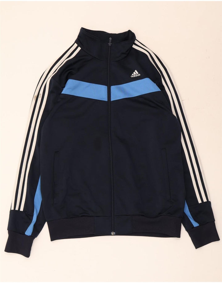 Мужской спортивный костюм Adidas, верхняя куртка, средний темно-синий, полиэстер с цветными блоками
