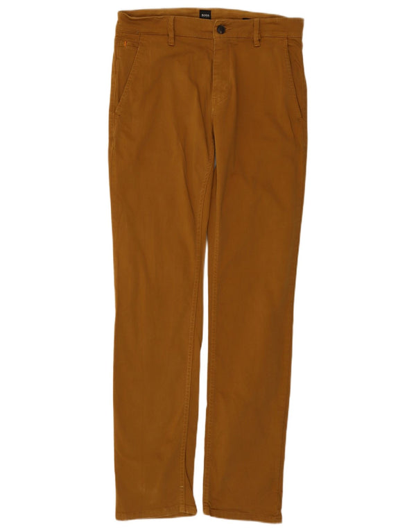 Мужские брюки-чиносы Hugo Boss Slim Fit W30 L32, бежевый хлопок