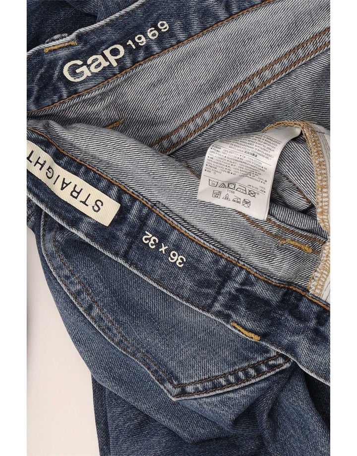 Женские прямые джинсы Gap W36 L32, синие, хлопок