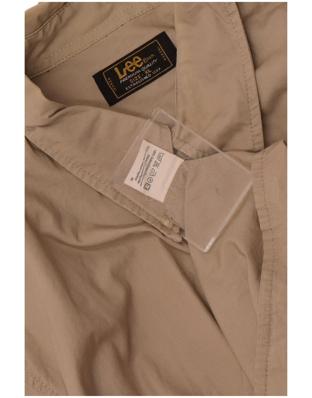 Рубашка мужская Lee XL бежевая, хлопок