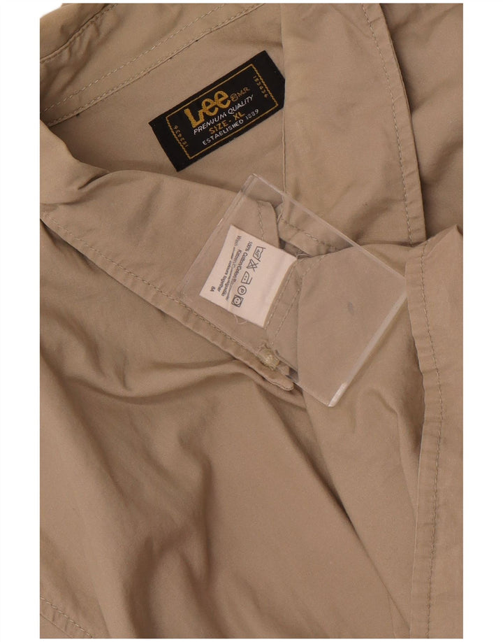 Рубашка мужская Lee XL бежевая, хлопок