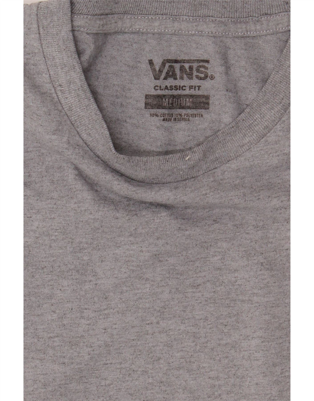 VANS Mens Classic Fit T-Shirt Top Medium Grey Colourblock Cotton Vintage Vans and Second-Hand Vans from Messina Hembry 
