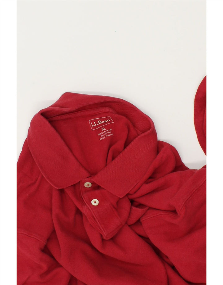 L.L.BEAN Mens Polo Shirt XL Red Cotton Vintage L.L.Bean and Second-Hand L.L.Bean from Messina Hembry 