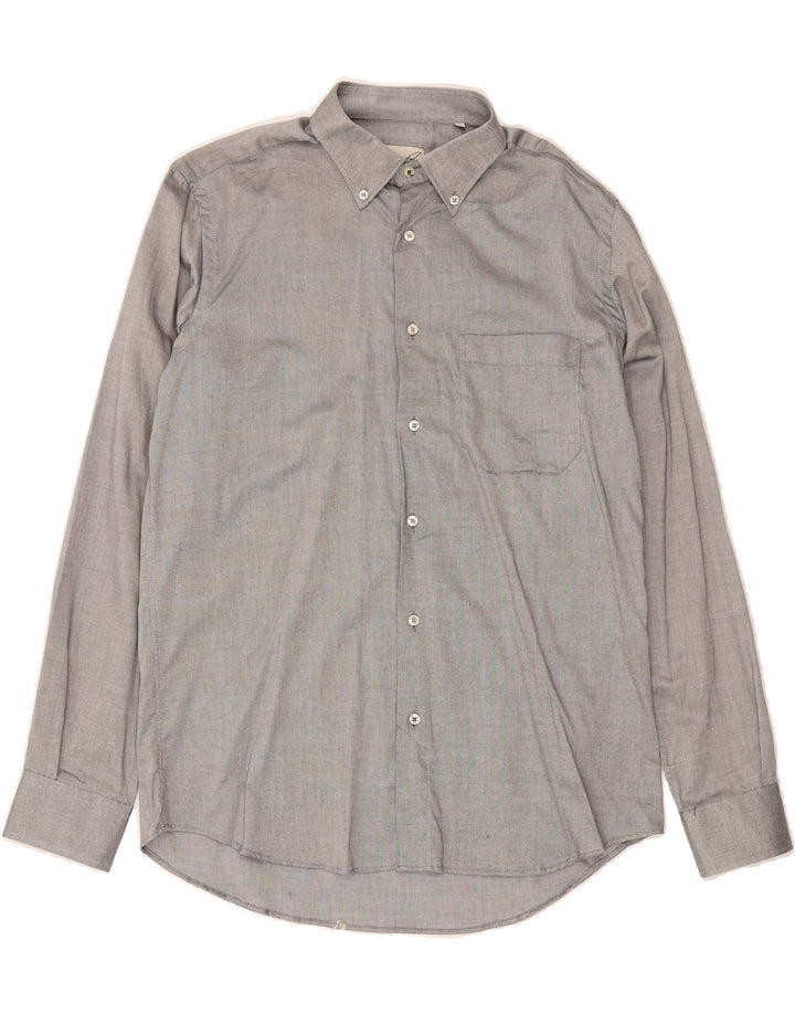 HENRY COTTONS Mens Shirt Large Grey Cotton Vintage Henry Cottons and Second-Hand Henry Cottons from Messina Hembry 