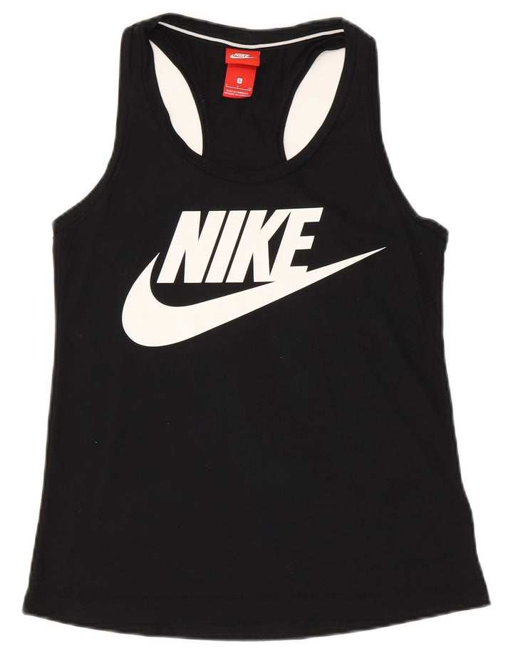 Женский жилет с графическим принтом Nike UK 10, маленький черный полиэстер