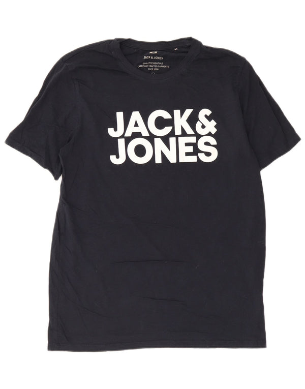 Мужская футболка с рисунком Jack & Jones Top XL, темно-синий хлопок