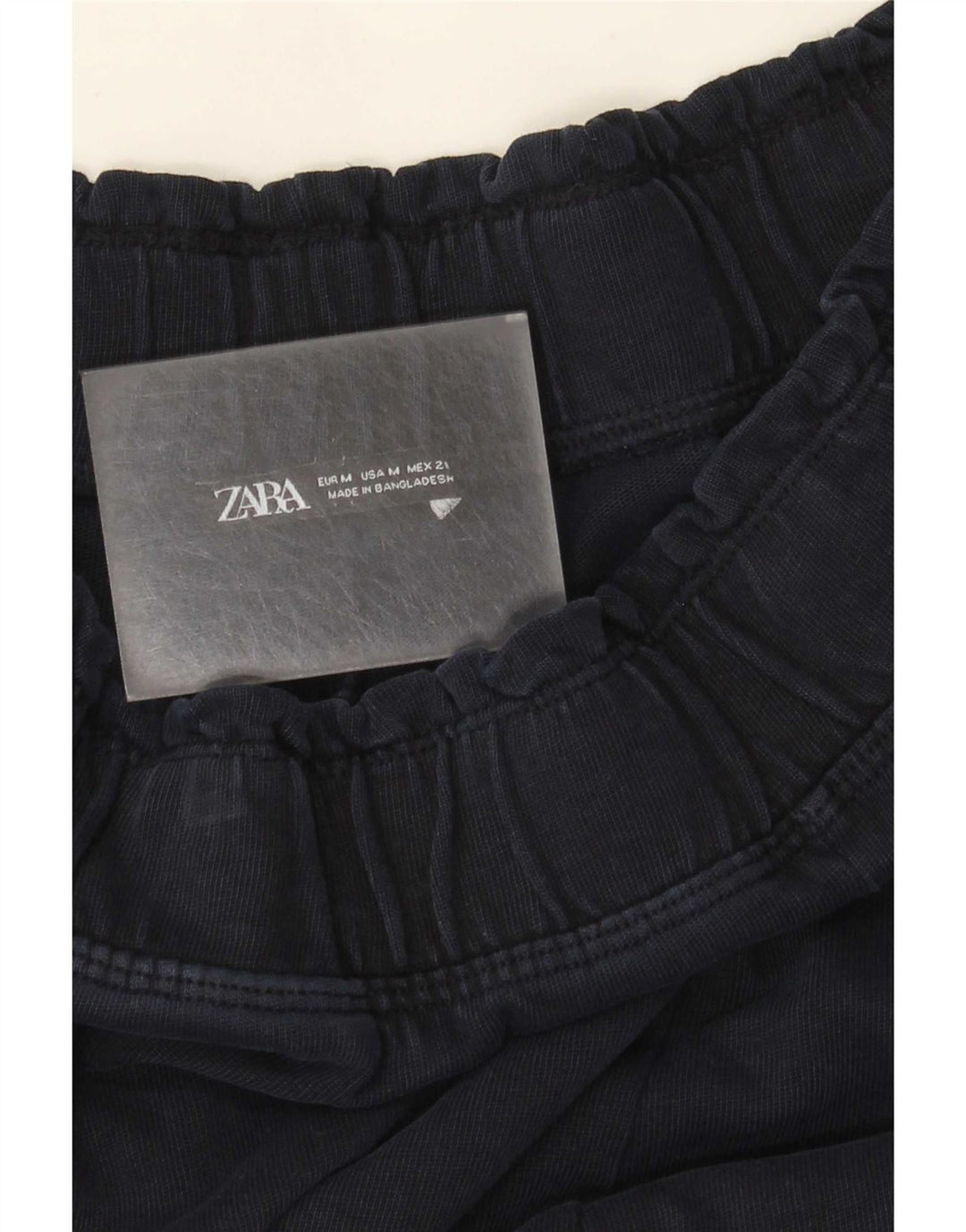 Женские широкие брюки Zara UK 14, средние, темно-синие