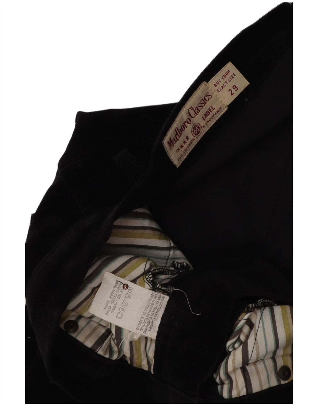 MARLBORO CLASSICS Женские узкие вельветовые брюки W29 L28, черный хлопок