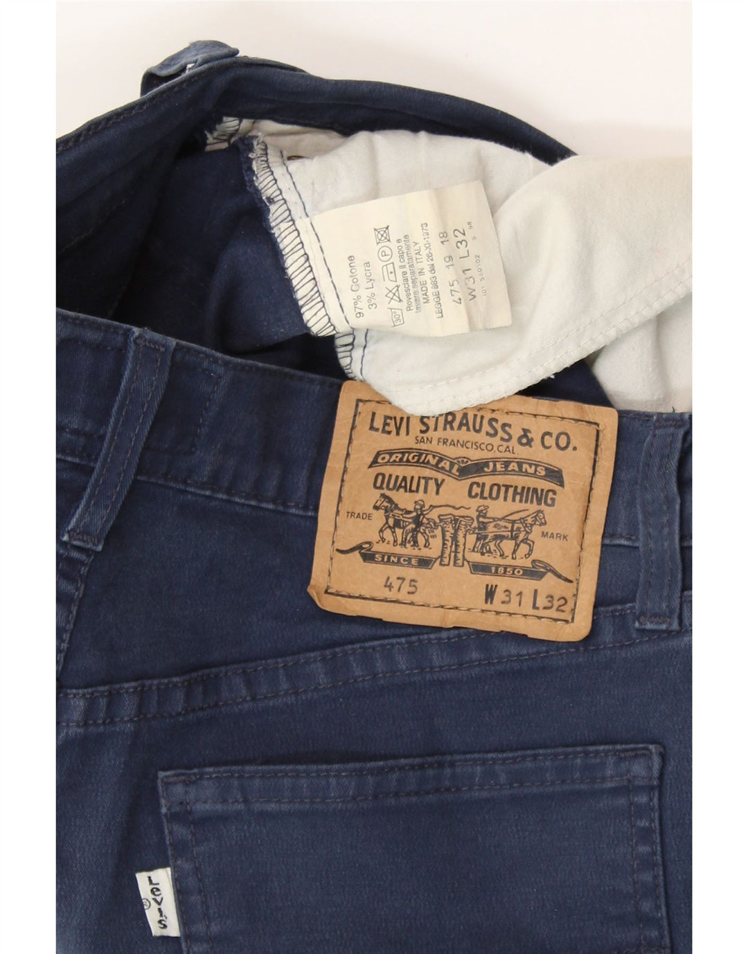 Женские прямые джинсы LEVI'S W31 L27 Темно-синие, хлопок