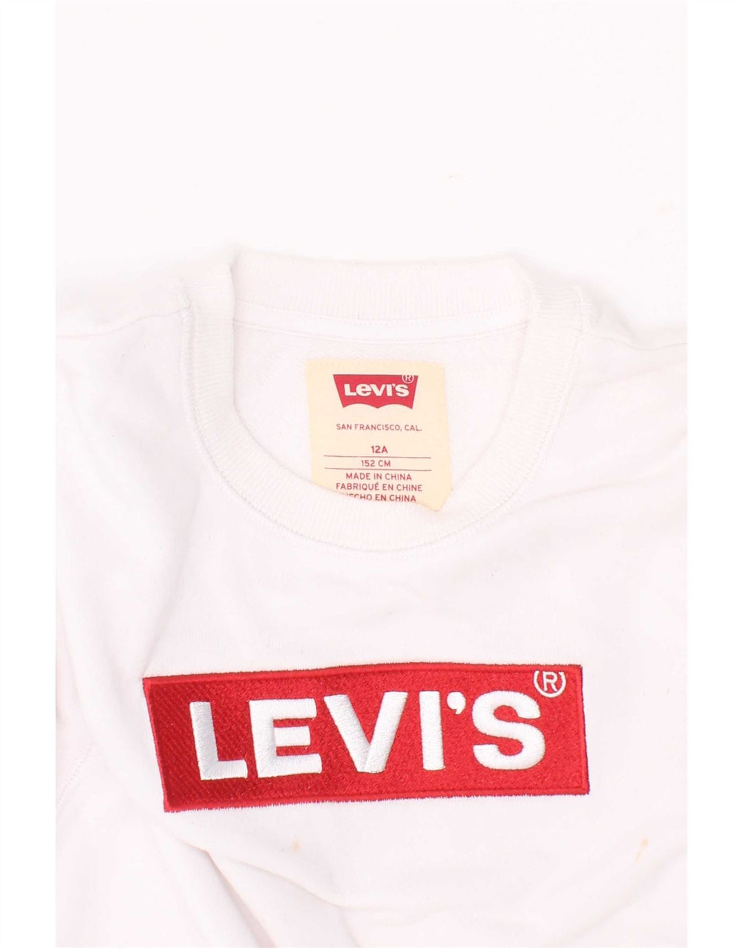 Джемпер с рисунком Levi's для мальчиков 11-12 лет, белый