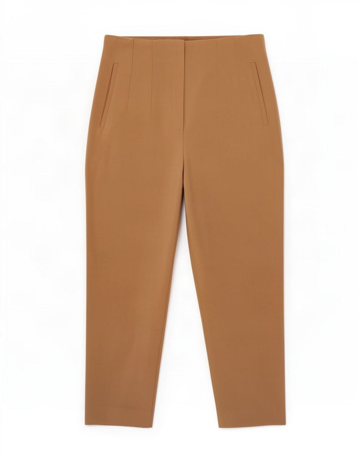 Женские зауженные укороченные брюки Zara Medium W28 L25, бежевый полиэстер
