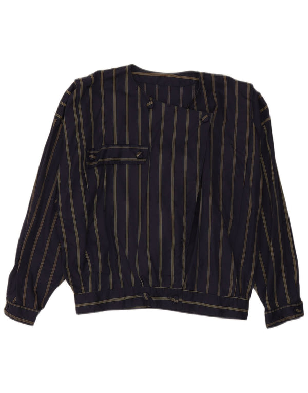 Винтажный женский комплект из 2 юбок UK 14 Medium W26 Темно-синий в полоску