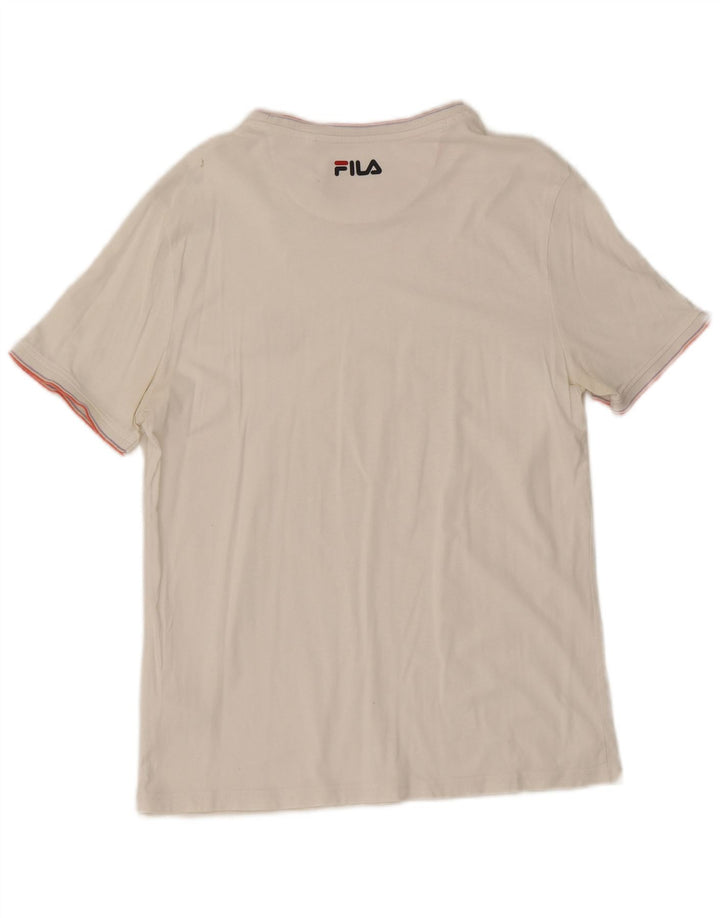 Fila Мужская футболка из хлопка в мелкую белую полоску