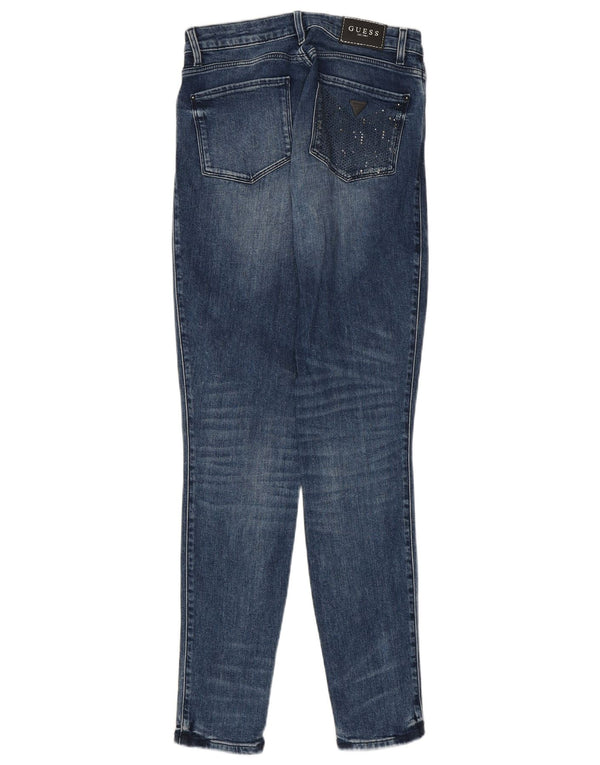 Женские джинсы скинни Guess с пышной посадкой со средней посадкой W24 L30, синие, хлопок
