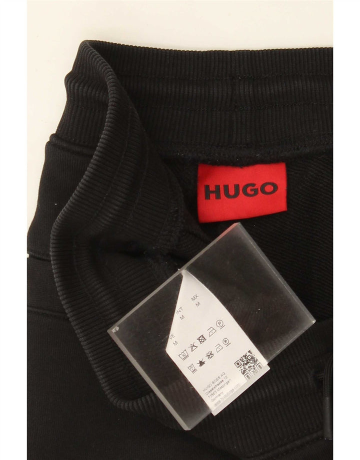 Мужские спортивные шорты Hugo Boss, средний черный хлопок