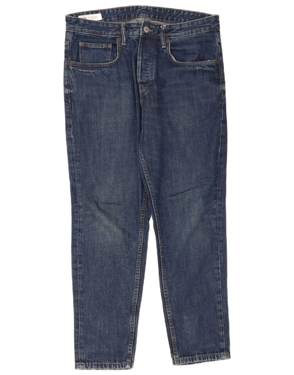Мужские зауженные джинсы Zara EU 42, большие W32 L28, синие