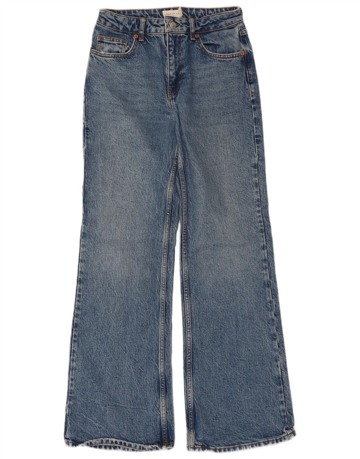 Женские свободные расклешенные джинсы Topshop W26 L30, синий хлопок
