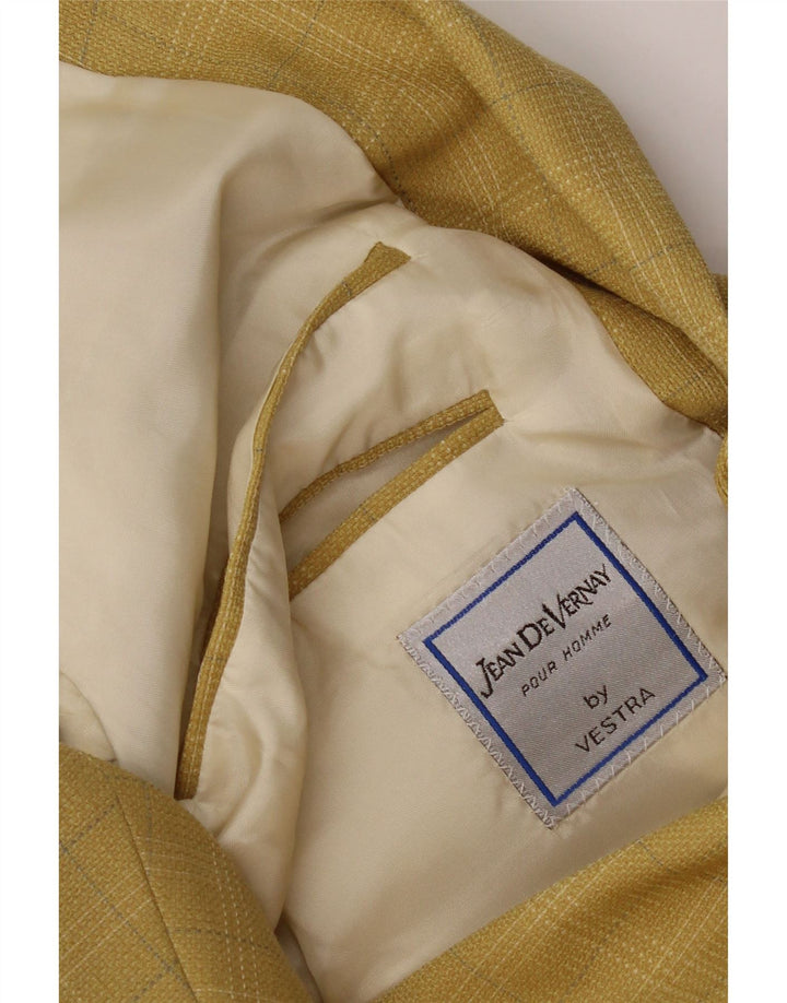 Мужской пиджак Vestra на 3 пуговицах UK 38, средний желтый в клетку