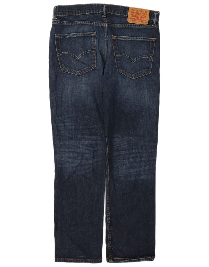 Мужские джинсы Levi's 511 Slim W33 L30 Темно-синие, хлопок