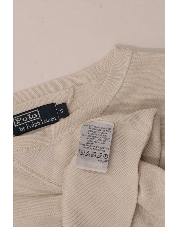 Мужской свитшот с рисунком Polo Ralph Lauren, маленький белый