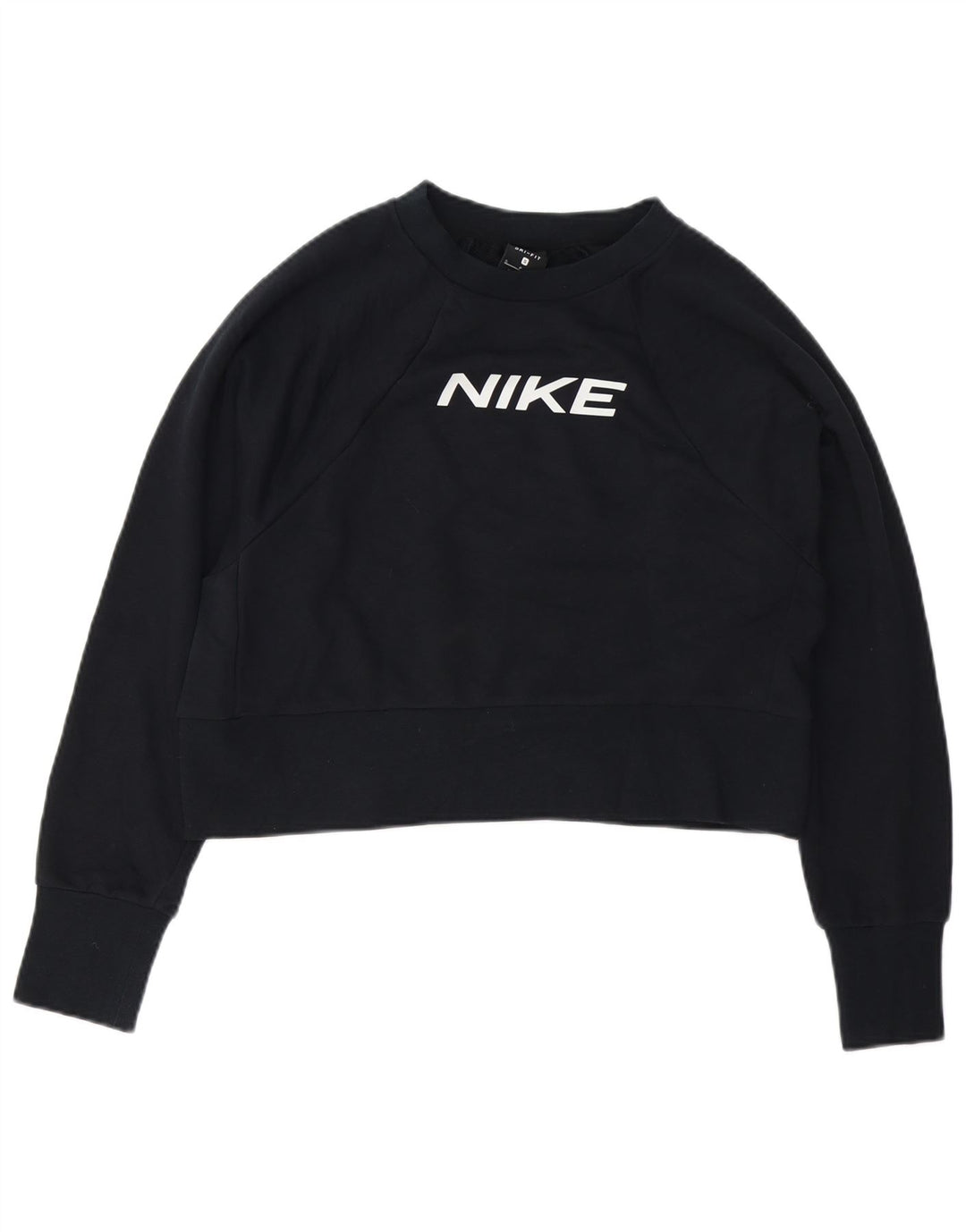 Женский укороченный свитшот оверсайз Nike Dri Fit UK 10, маленький черный
