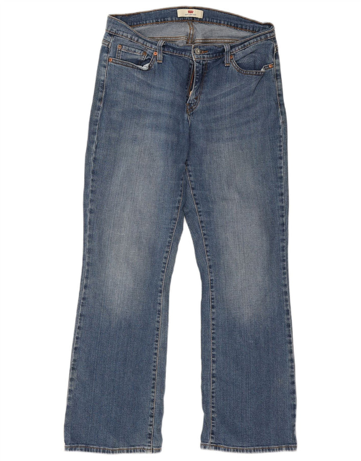 Женские джинсы Levi's 525 Curvy Bootcut, размер США 14, большие размеры W32 L30, синий хлопок