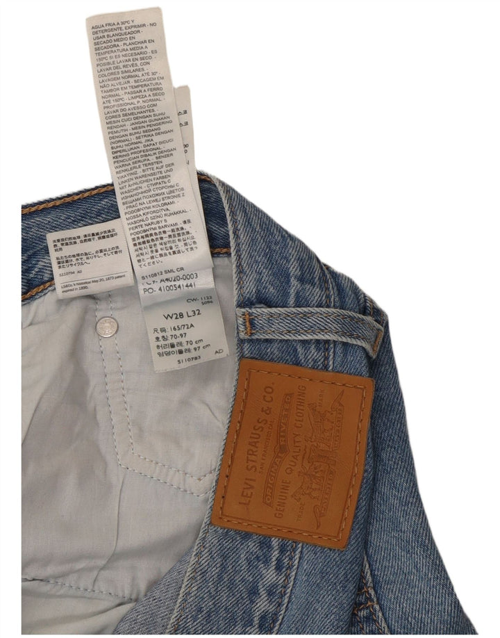Женские широкие джинсы Levi's W28 L32, синий хлопок
